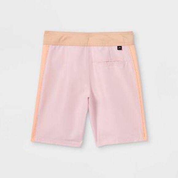 Art Class Colorblock Swim Trunks Light Pink 4 UPF 50+ Swimsuit Beach Pool Pocket - Picture 4 of 11